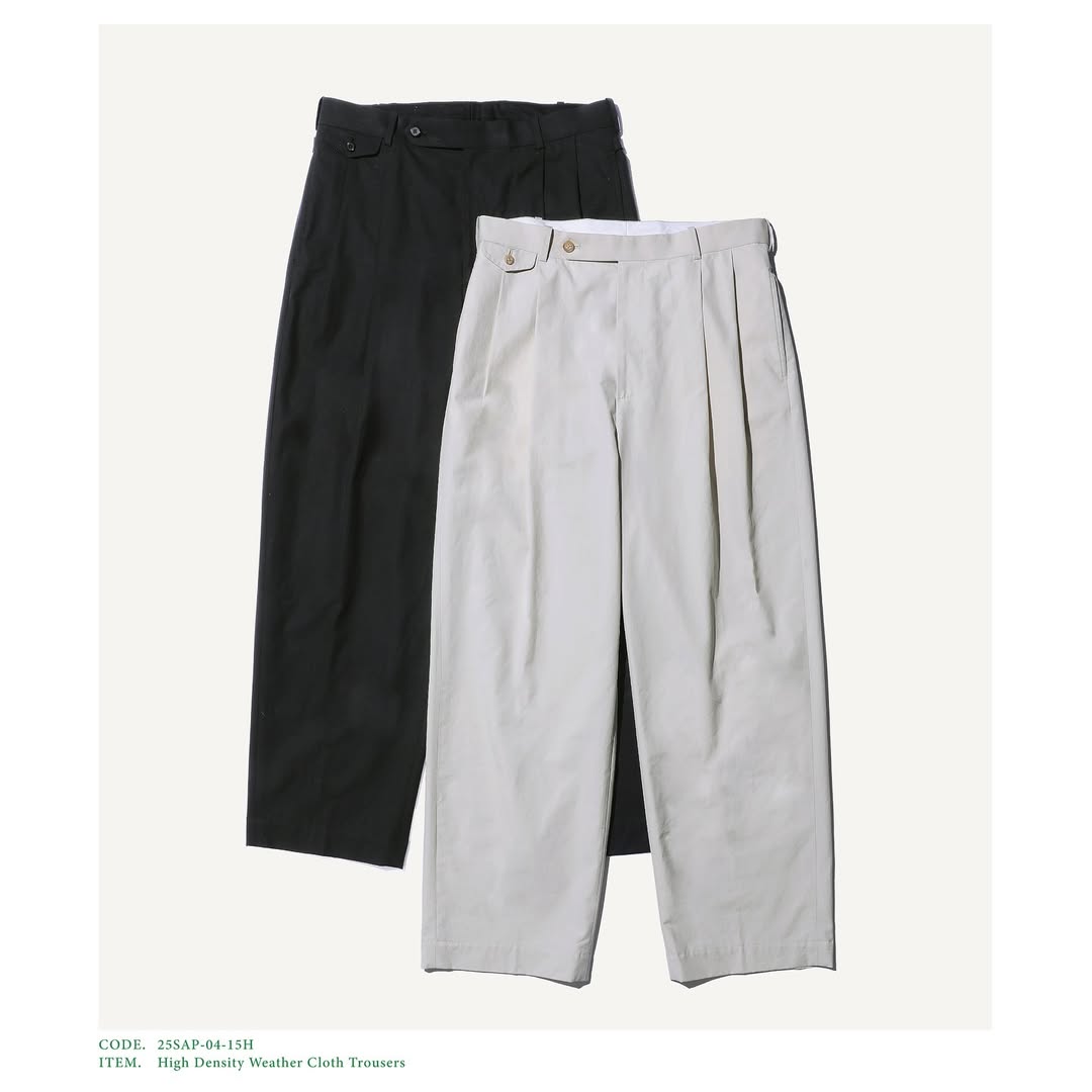 A.PRESSE 25SS High Density Weather Cloth Trousers